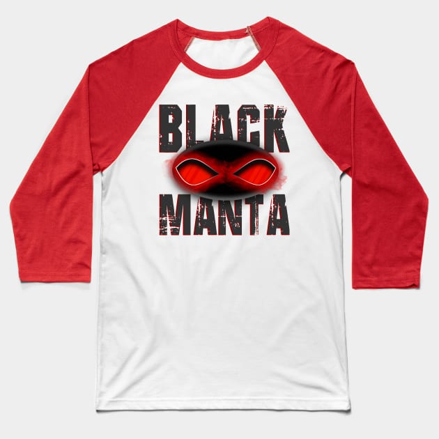 Black Manta Baseball T-Shirt by ComicBook Clique